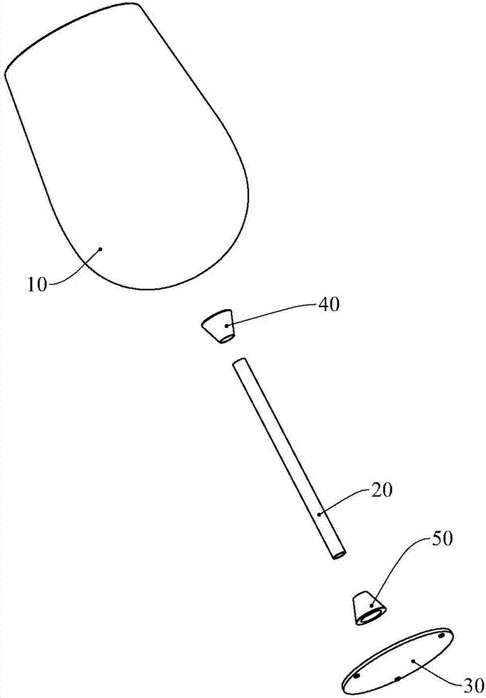 Goblet and assembling fixture and manufacturing method thereof