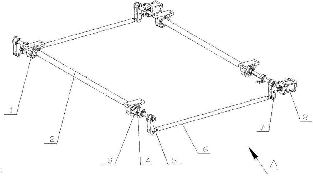 Four-connecting-rod lifting system applied to roll gang