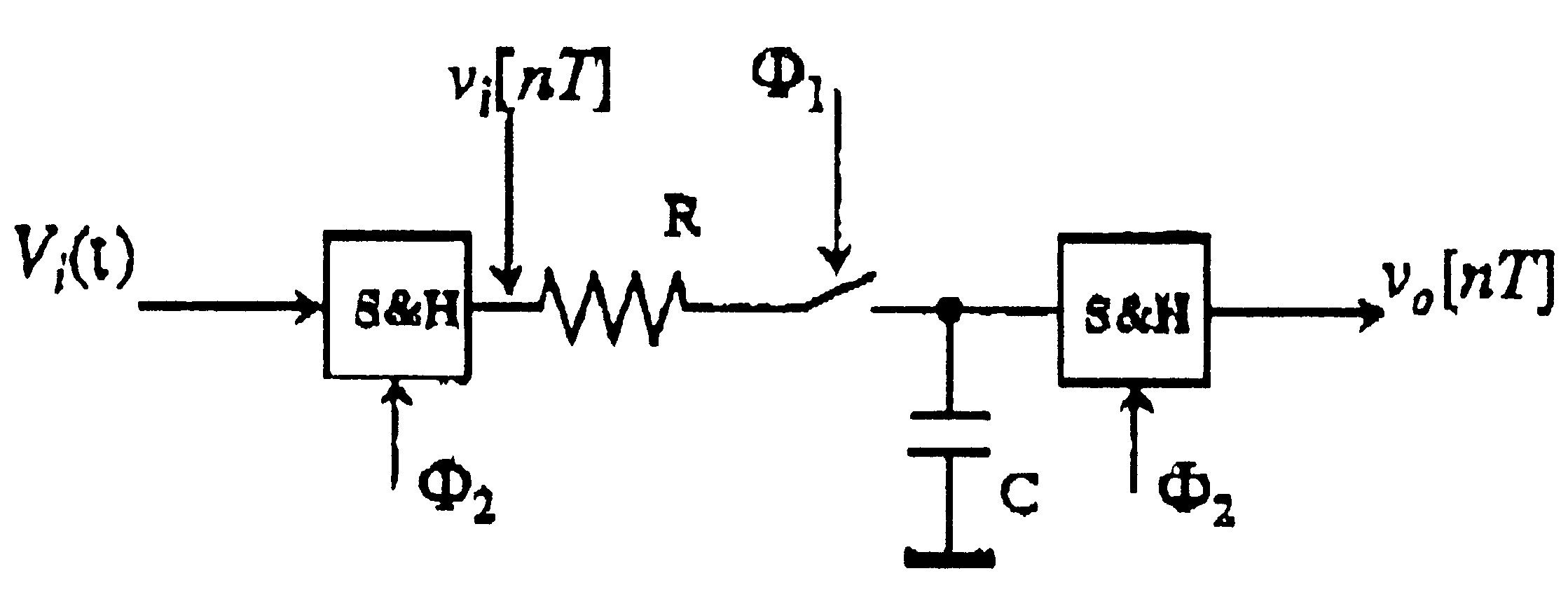 Filter and hold circuit utilizing a charge/discharge current