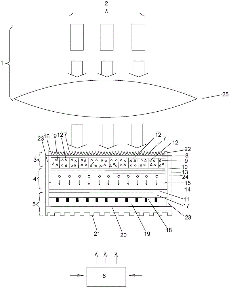 Micro-nano light trap honeycomb energy storage composite power generation device