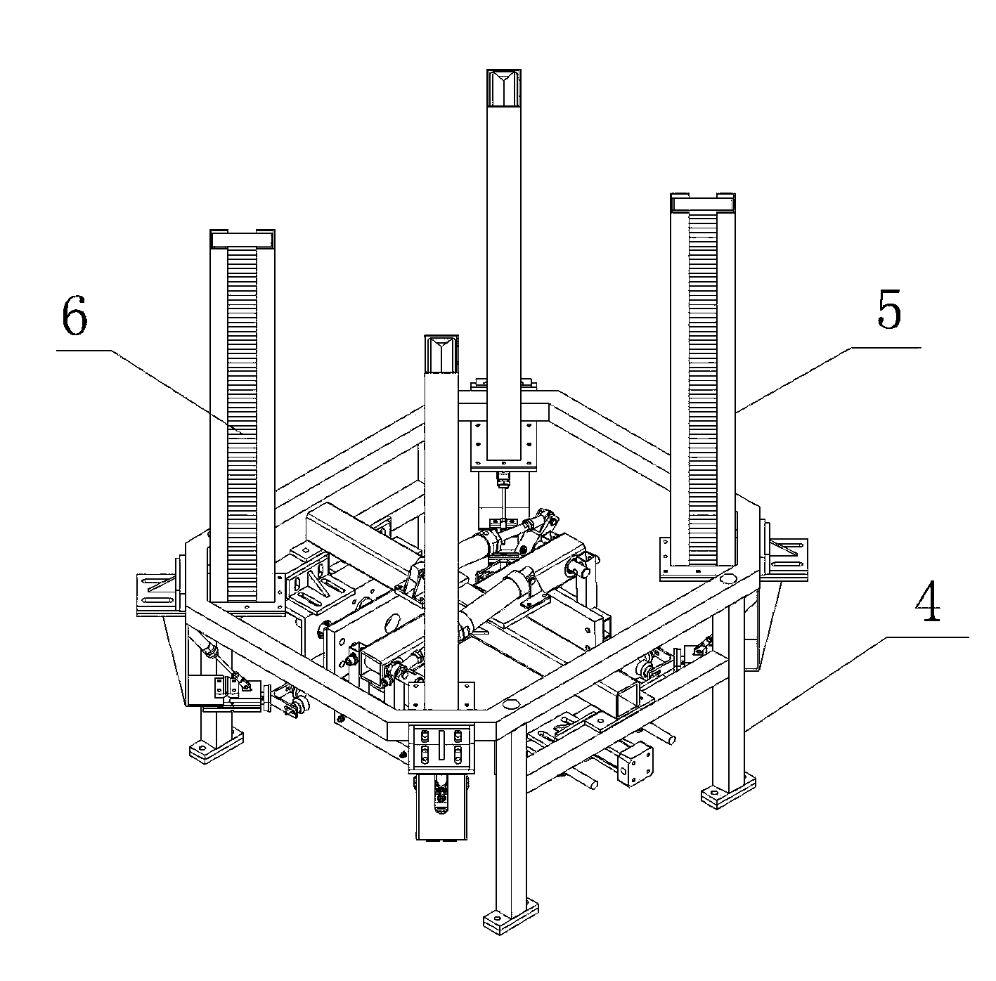 Wrap angle laying method applied to ceramic chip group packaging and wrap angle laying device