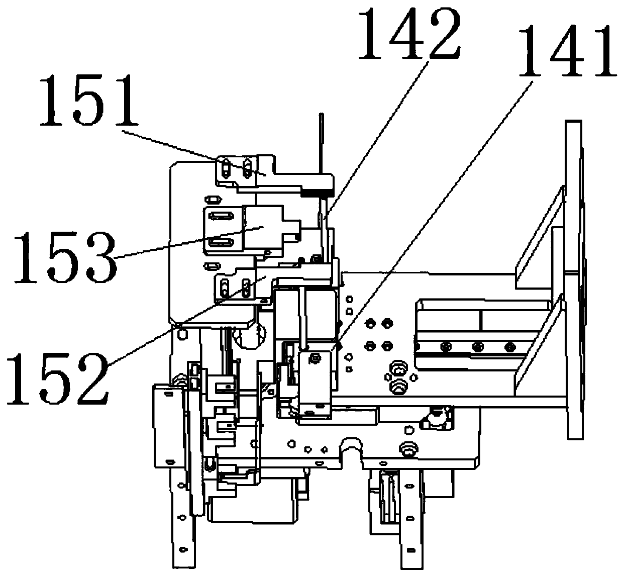 An automatic feeding film tearing mechanism