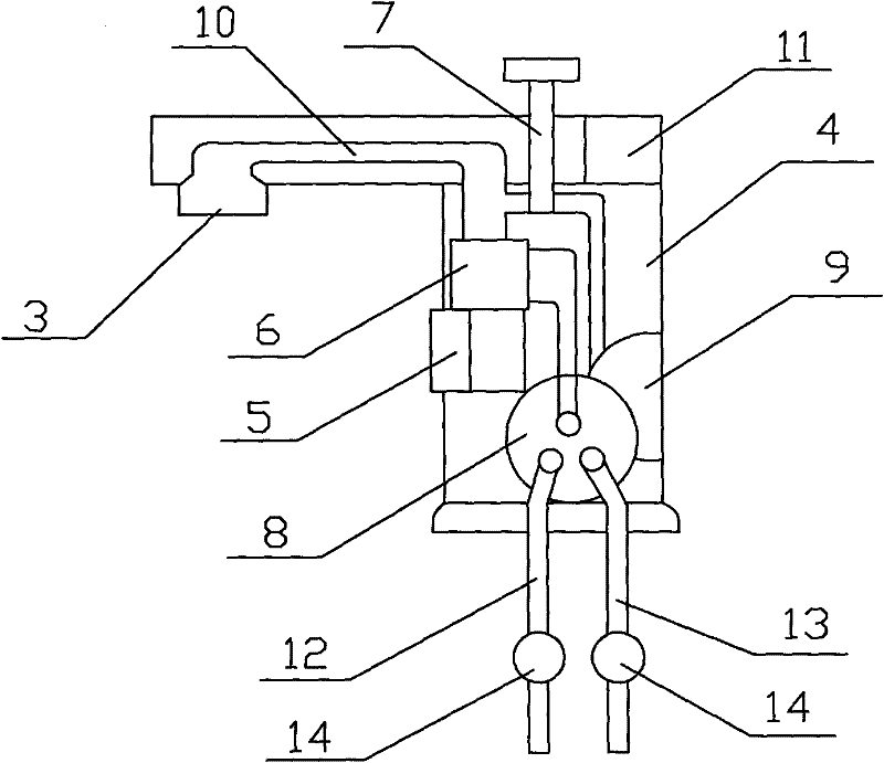 Integrated temperature-adjusting dual-control sensing water tap or tap