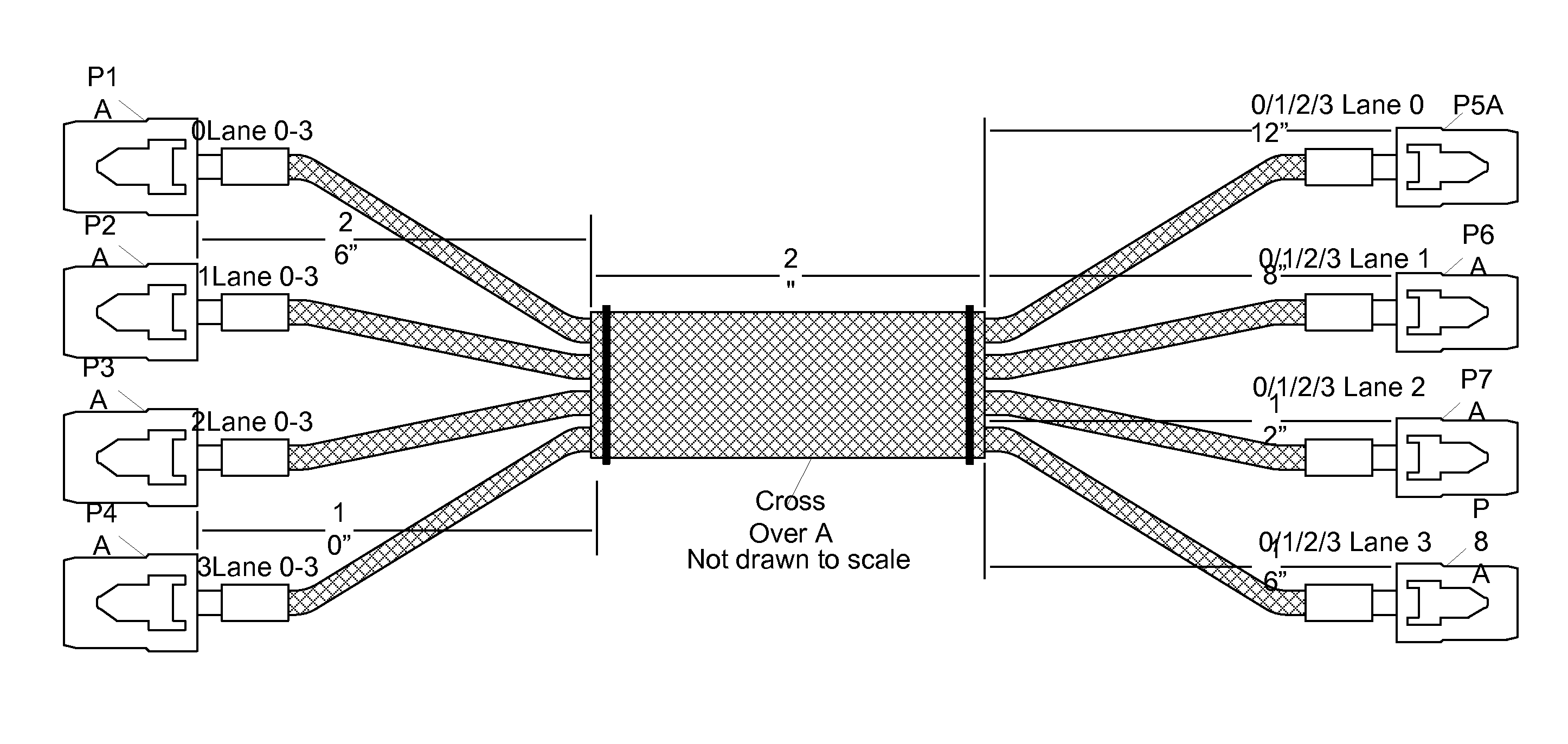 High speed disk array spider cable