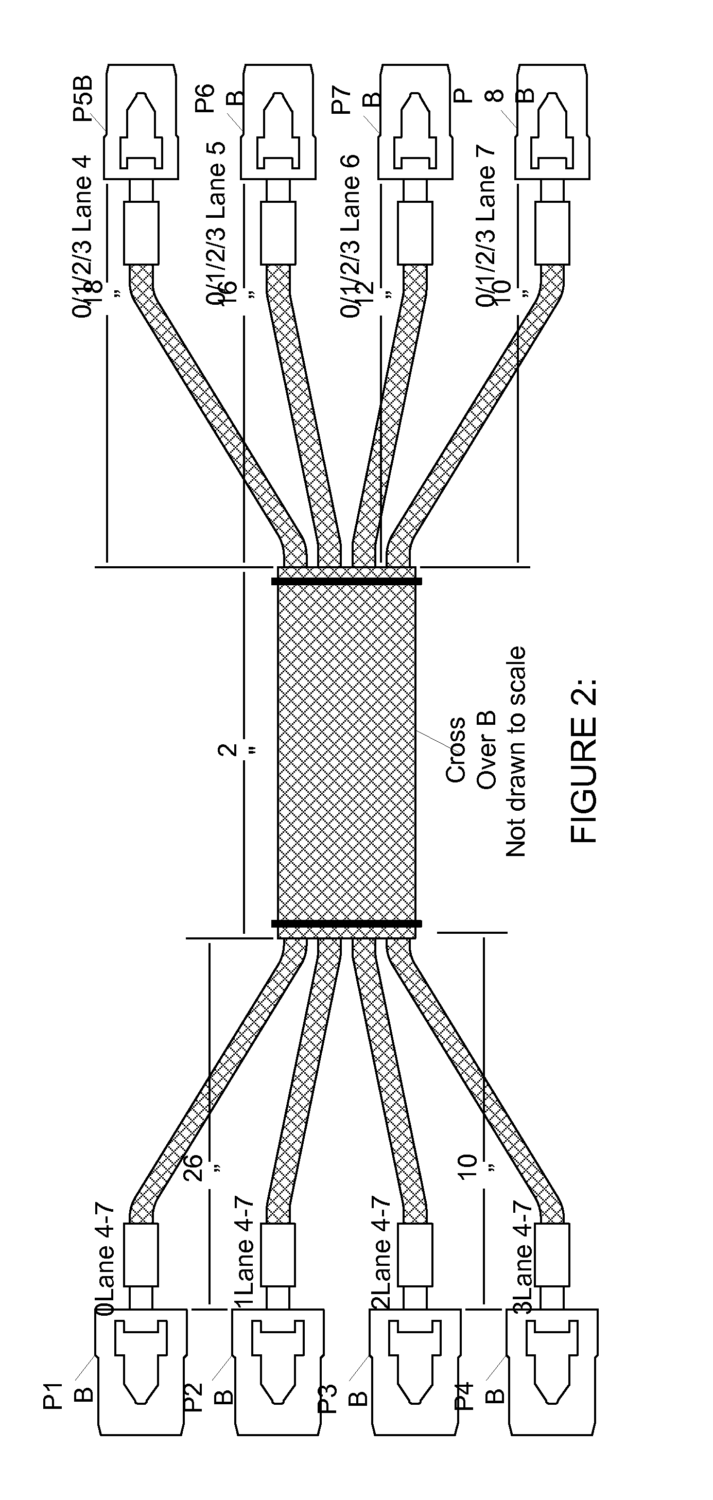 High speed disk array spider cable