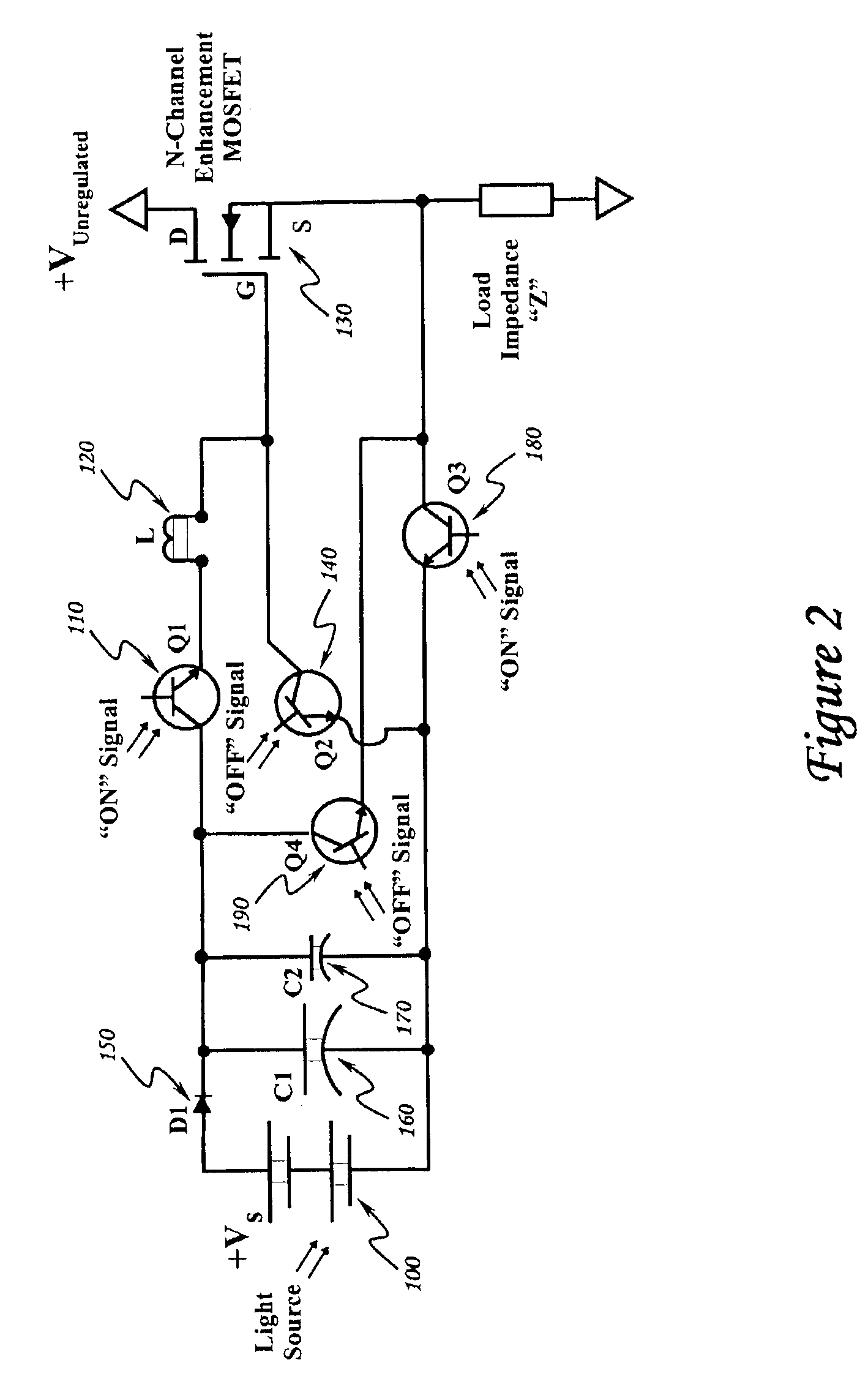 Optically isolated bias control circuit