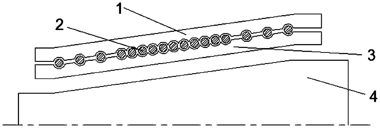 Method for manufacturing tapered adhesive-free secondary sparsely-wound coil based on wet forming process and tapered adhesive-free secondary sparsely-wound coi