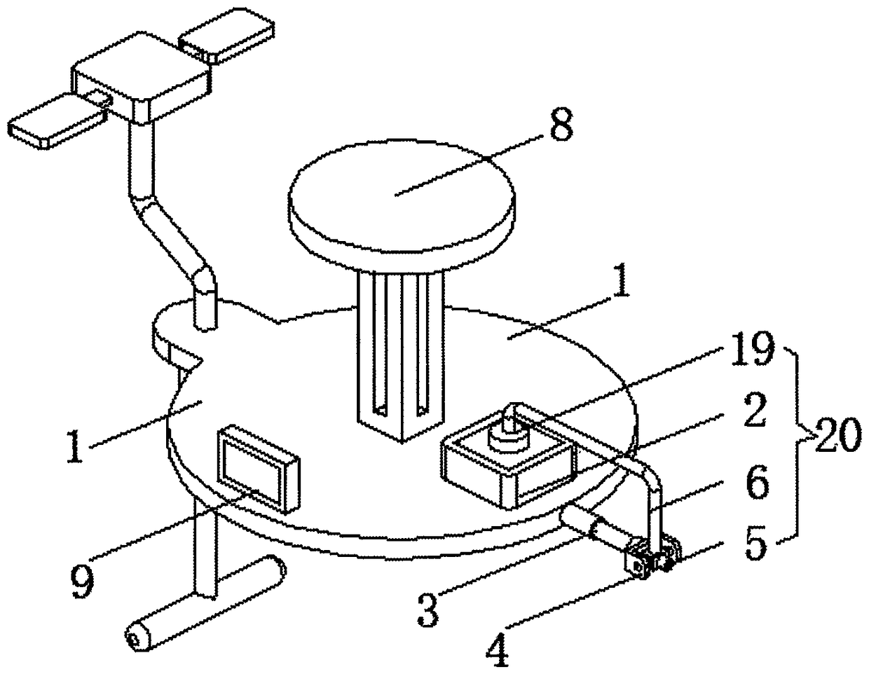 A multi-functional seat for patients in an injection room