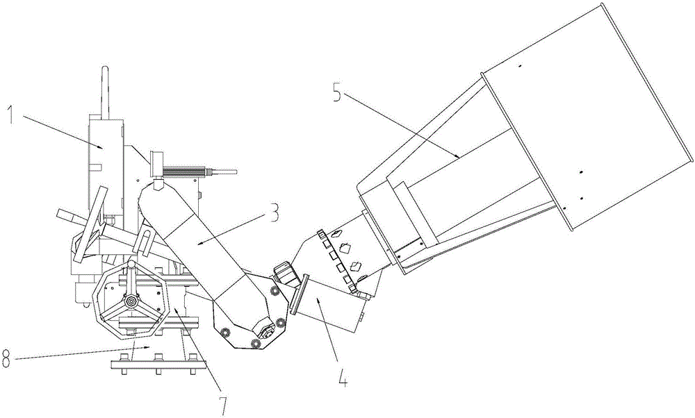 Medium-low-power composite fire fighting foam monitor