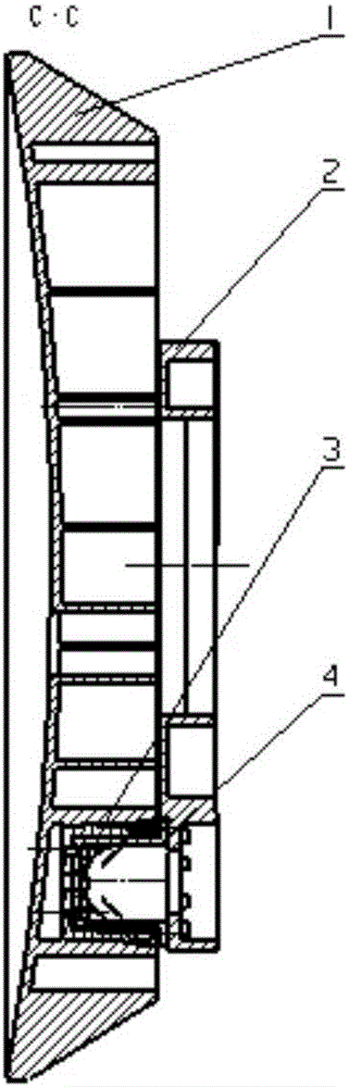 Split type bi-material flexible mechanism of space-based large-calibre high-facial-contour-precision reflector assembly