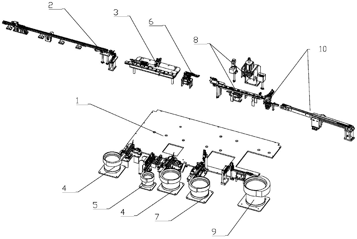 A micro switch automatic assembly production system and terminal sorting and feeding device