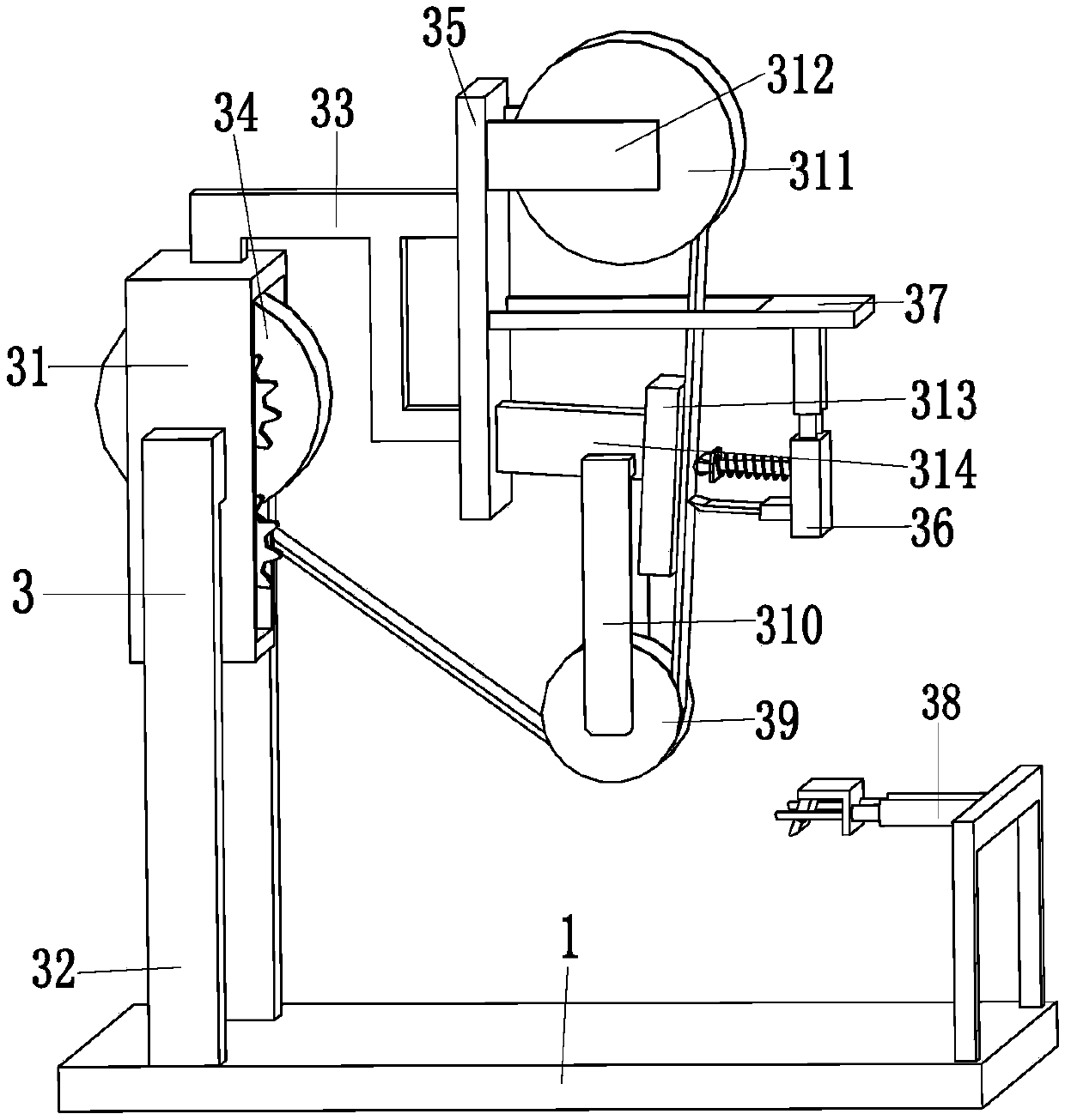 Automatic label conveying rack