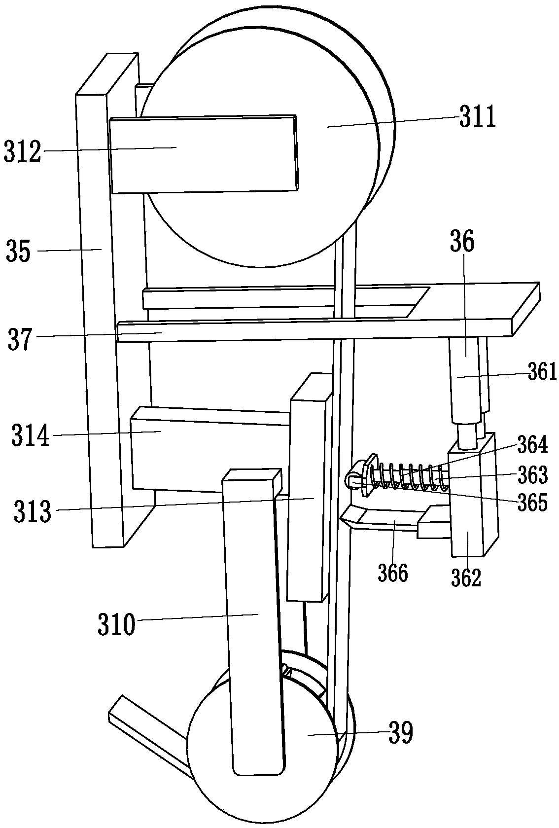 Automatic label conveying rack