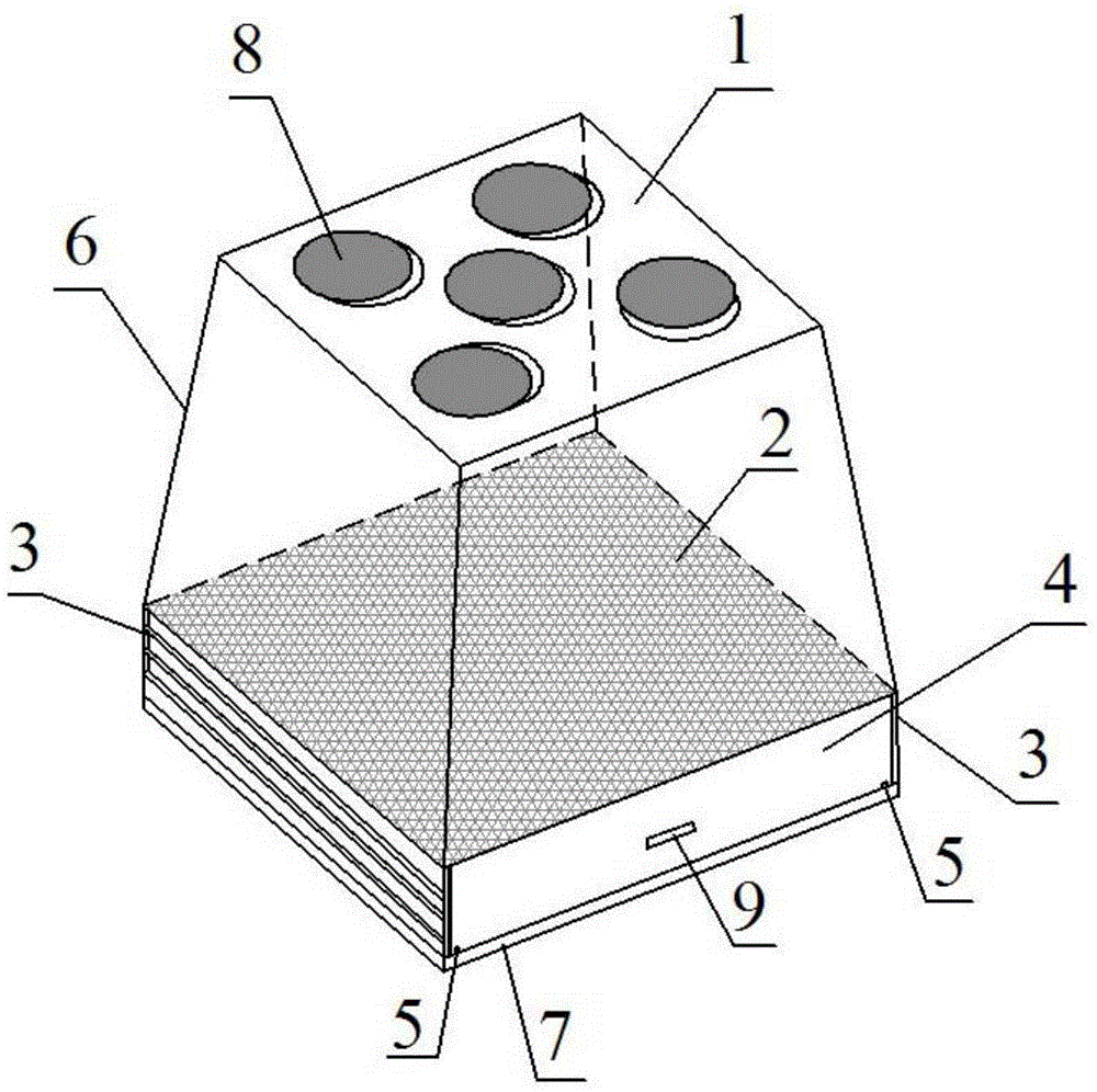 Kitchen garbage composting device and composting method thereof