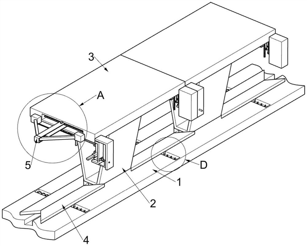 Rail type dining table with table top capable of being freely spliced