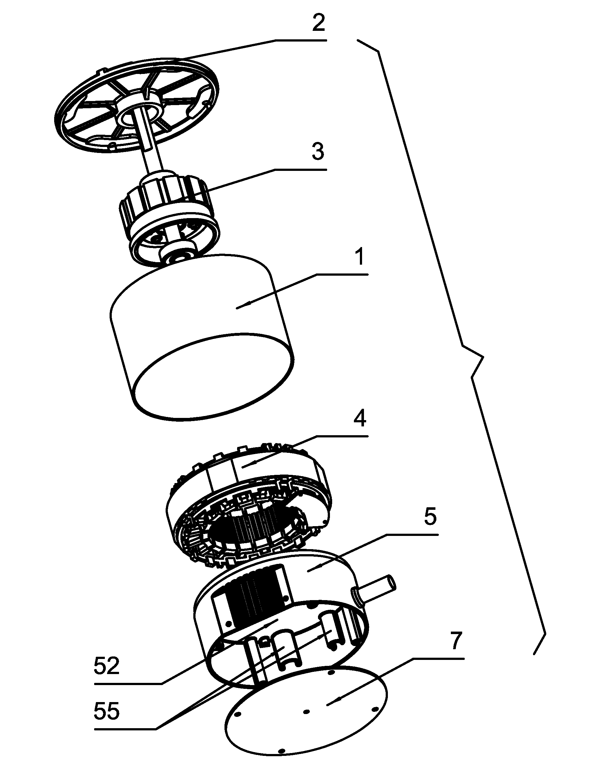 Combination of outer motor and control box therefor