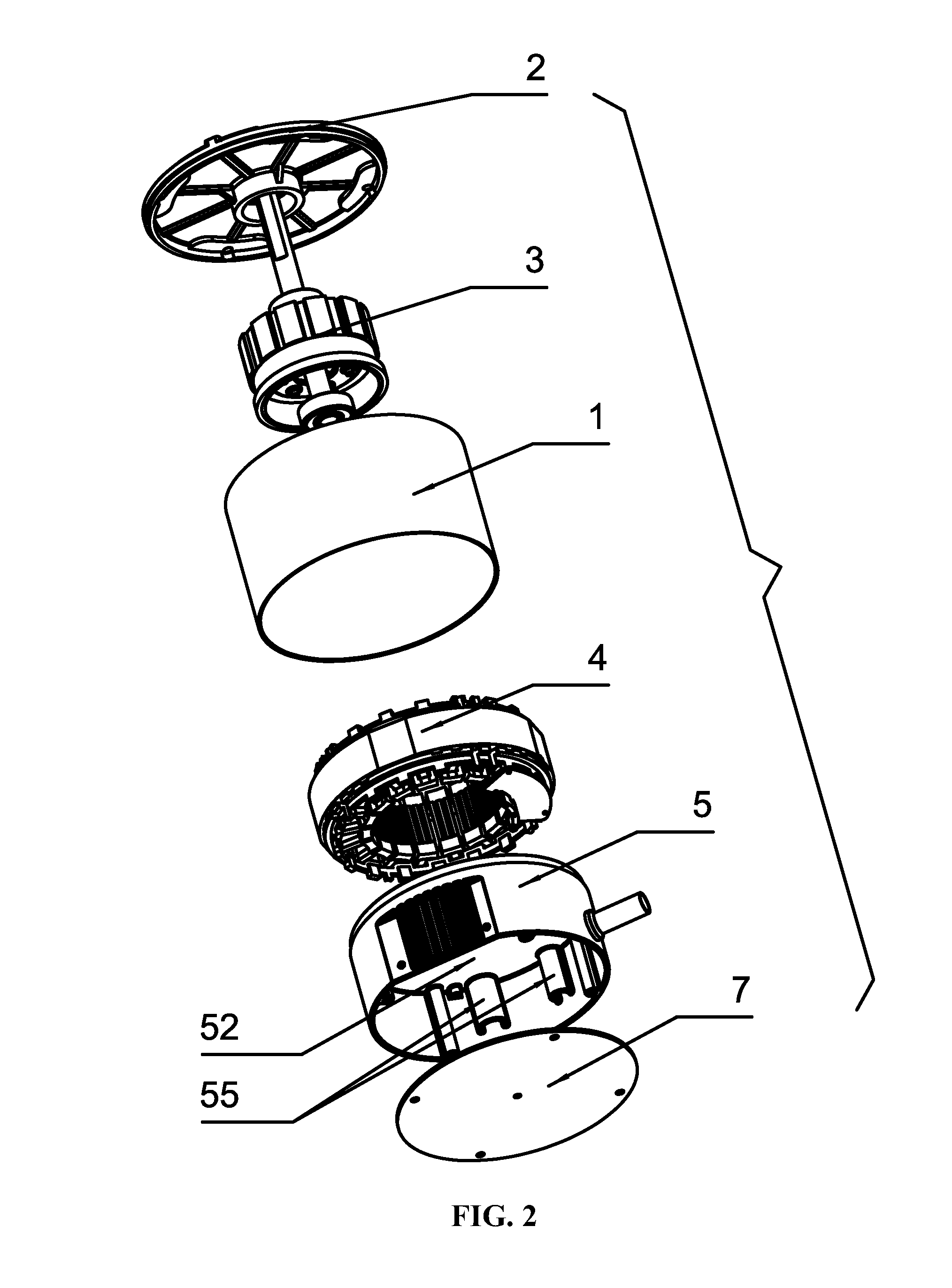 Combination of outer motor and control box therefor