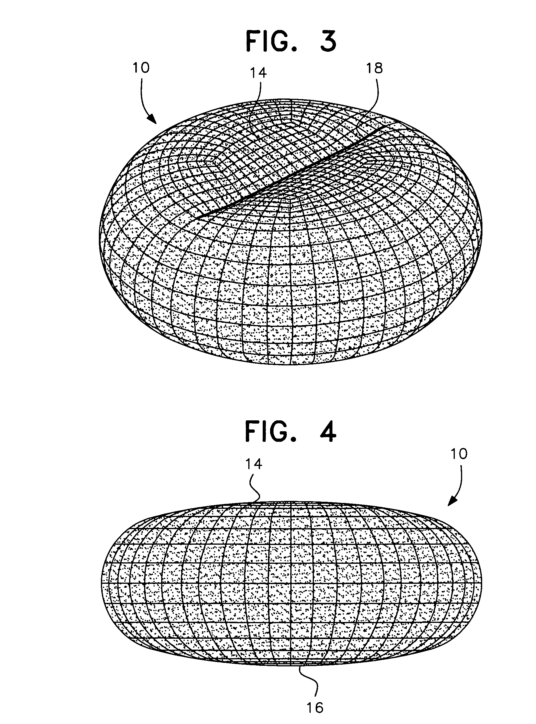 Internal structure for landing bag shape control