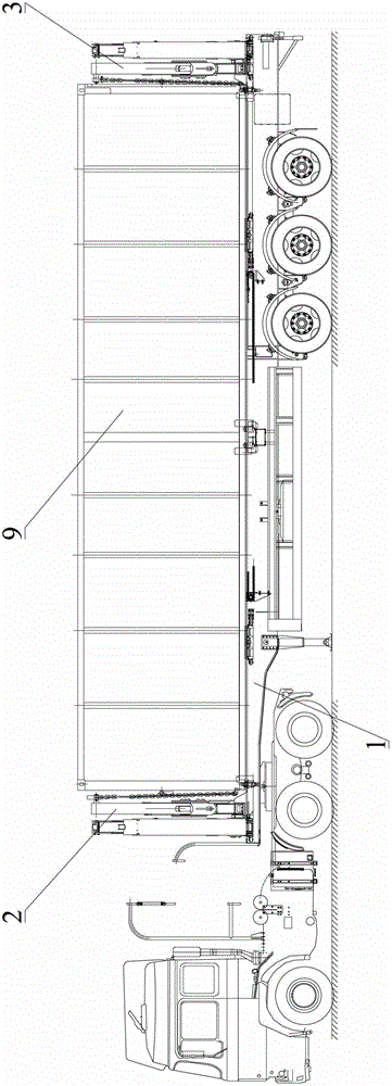 Self-loading and unloading carrier vehicle