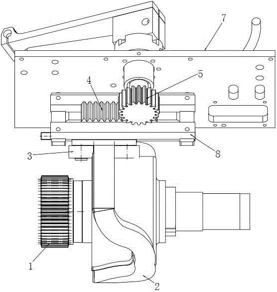 Cam type driving weft needle device