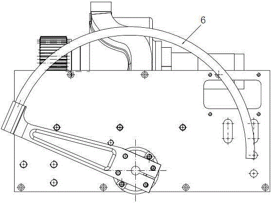 Cam type driving weft needle device