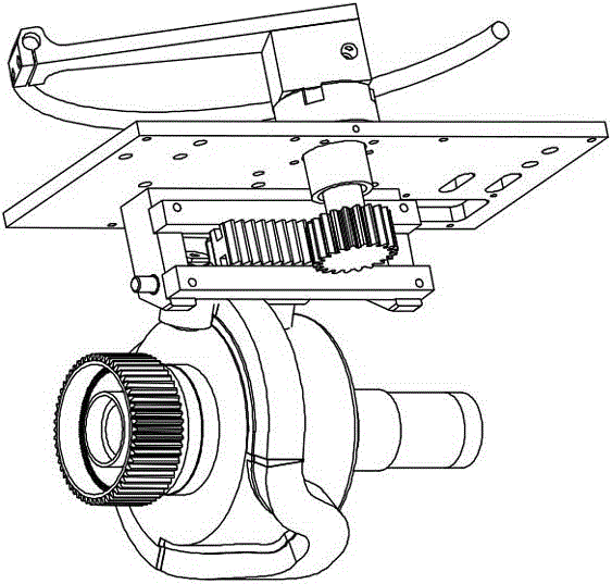 Cam type driving weft needle device