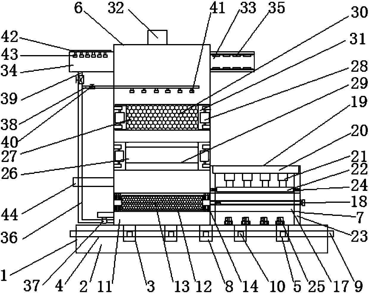 Dust collecting environment-friendly mechanical device