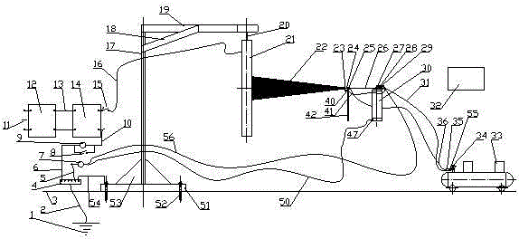 Automatic fire extinguisher injection electric insulation performance testing device