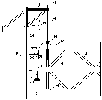 In-situ assembling and lifting construction in-position butt joint method for multi-layer steel truss