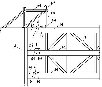 In-situ assembling and lifting construction in-position butt joint method for multi-layer steel truss