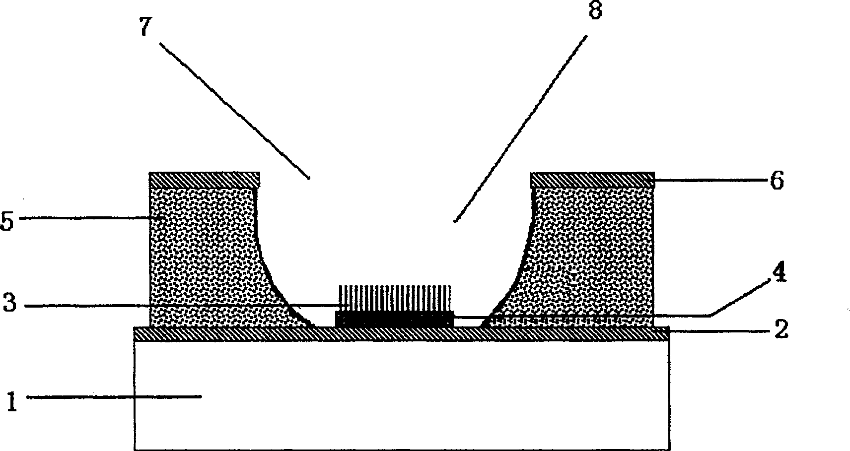 Grid structure of carbon nano-tube field emission display device and manufacturing method thereof