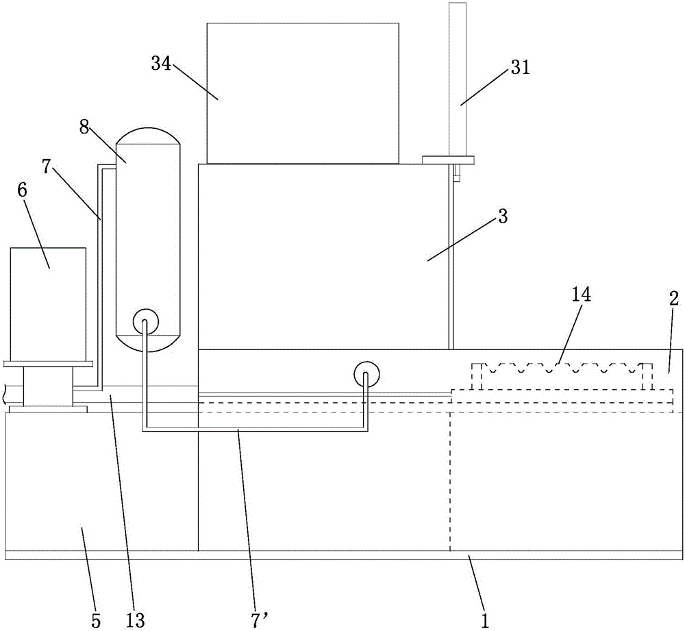 Reciprocating type inner hole dirt removing machine for shaft components