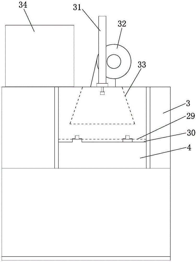 Reciprocating type inner hole dirt removing machine for shaft components