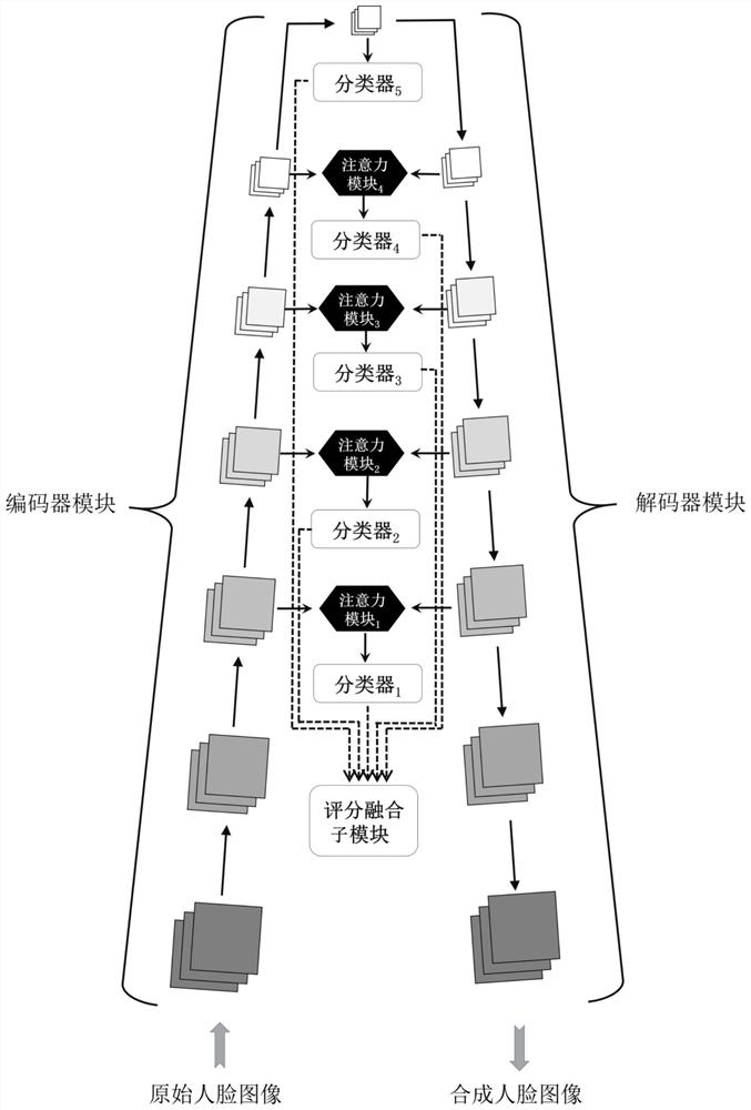 Face attribute classification system based on bidirectional ladder structure