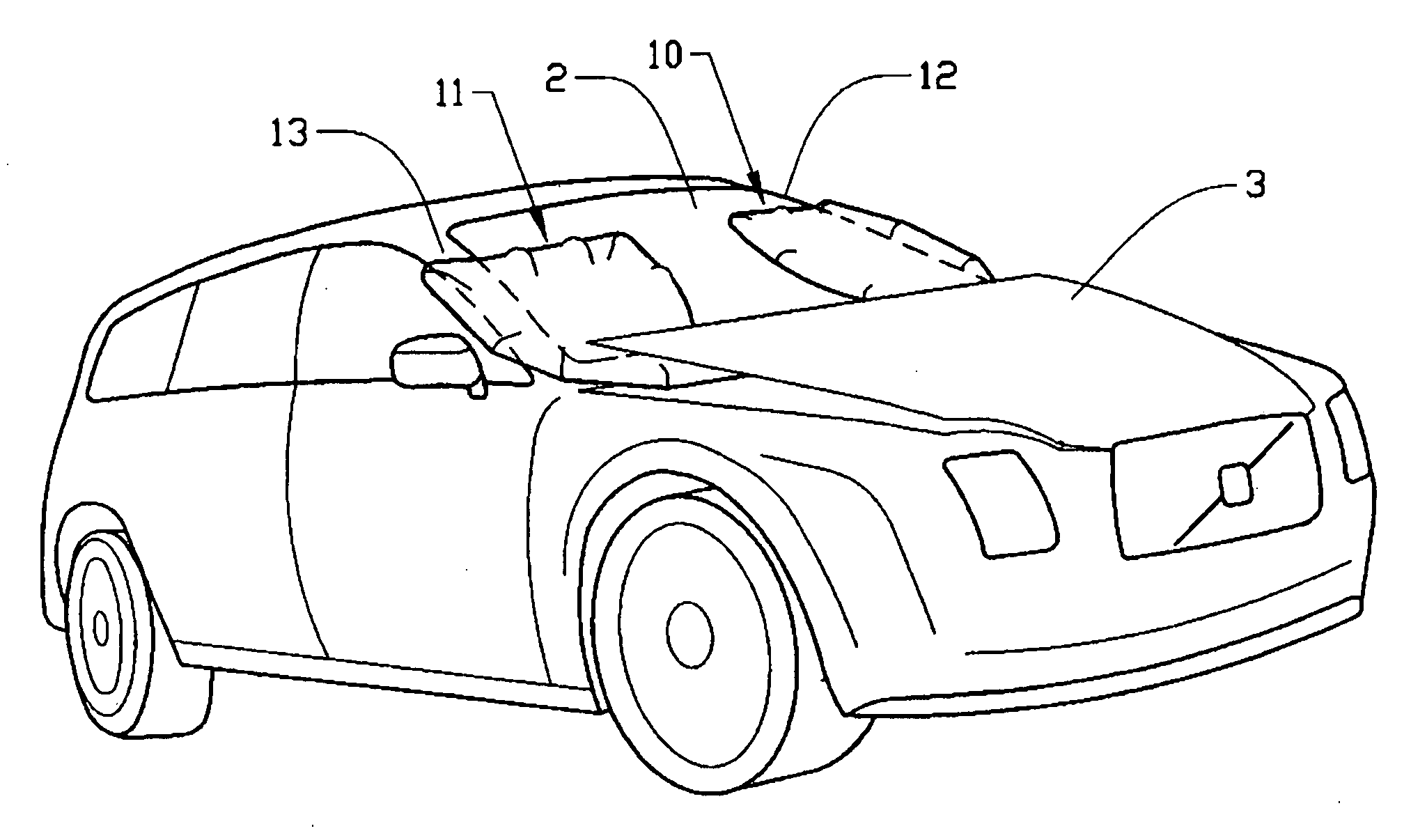 Device for reducing the impact for pedestrians