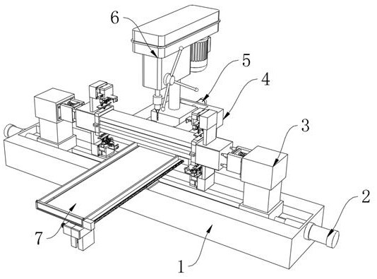 Punching device for production and processing of modular building connecting part and using method of punching device