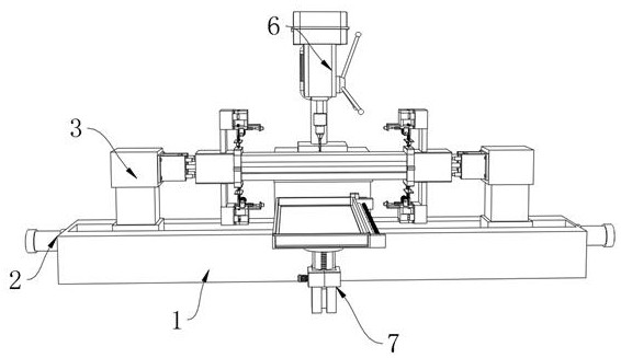 Punching device for production and processing of modular building connecting part and using method of punching device