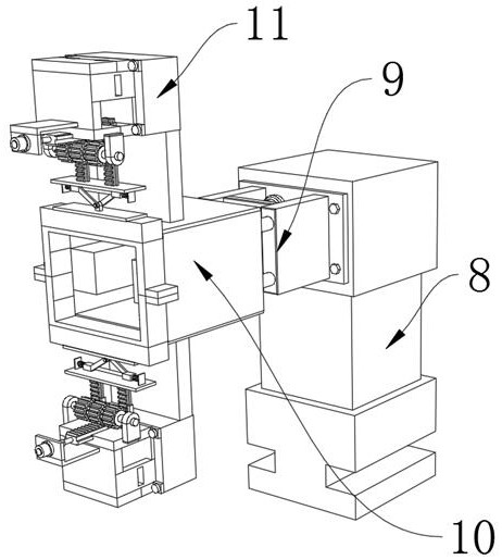 Punching device for production and processing of modular building connecting part and using method of punching device