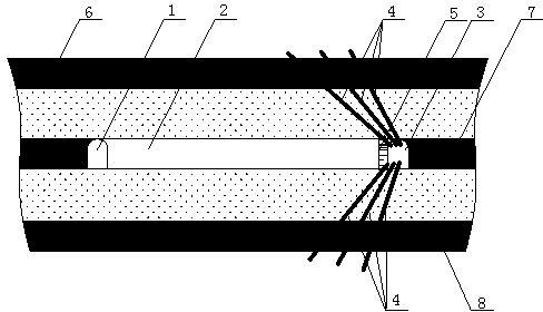 Co-extraction method for pillar-less coal and gas of advanced entry-retaining construction extraction engineering