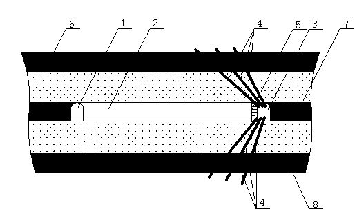 Co-extraction method for pillar-less coal and gas of advanced entry-retaining construction extraction engineering