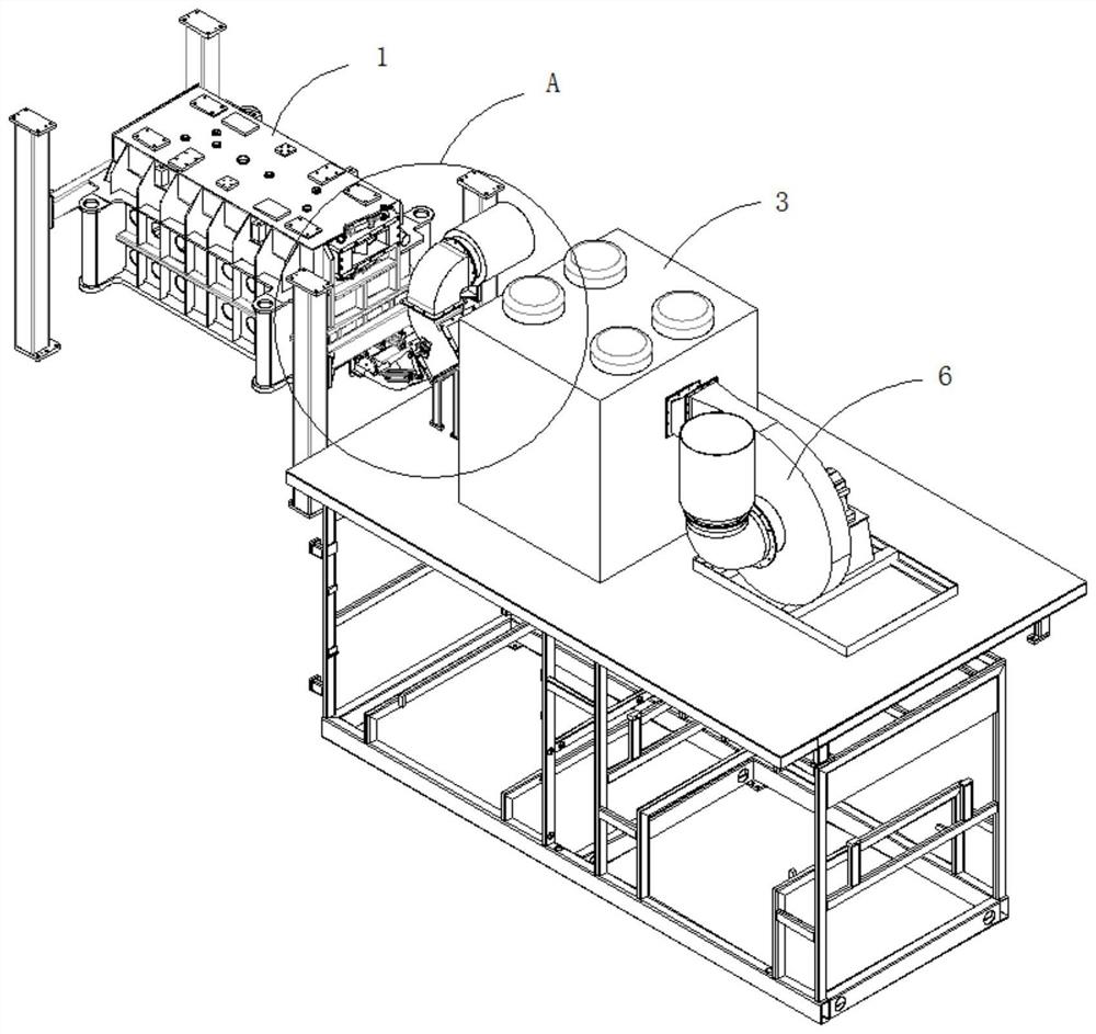 An air-cooled forming system for an inner bladder forming machine