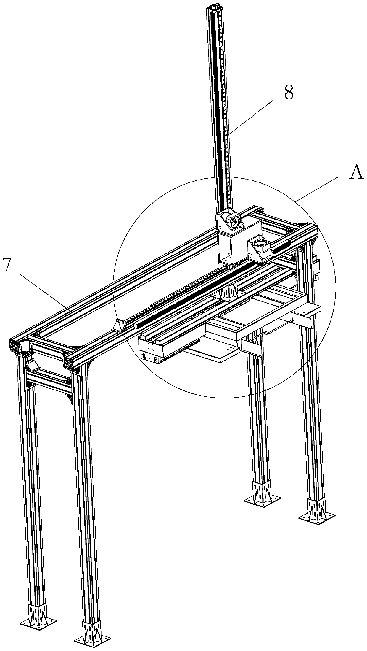 Metal mesh rock wool board and its production process, and attached horizontal fork mechanical arm