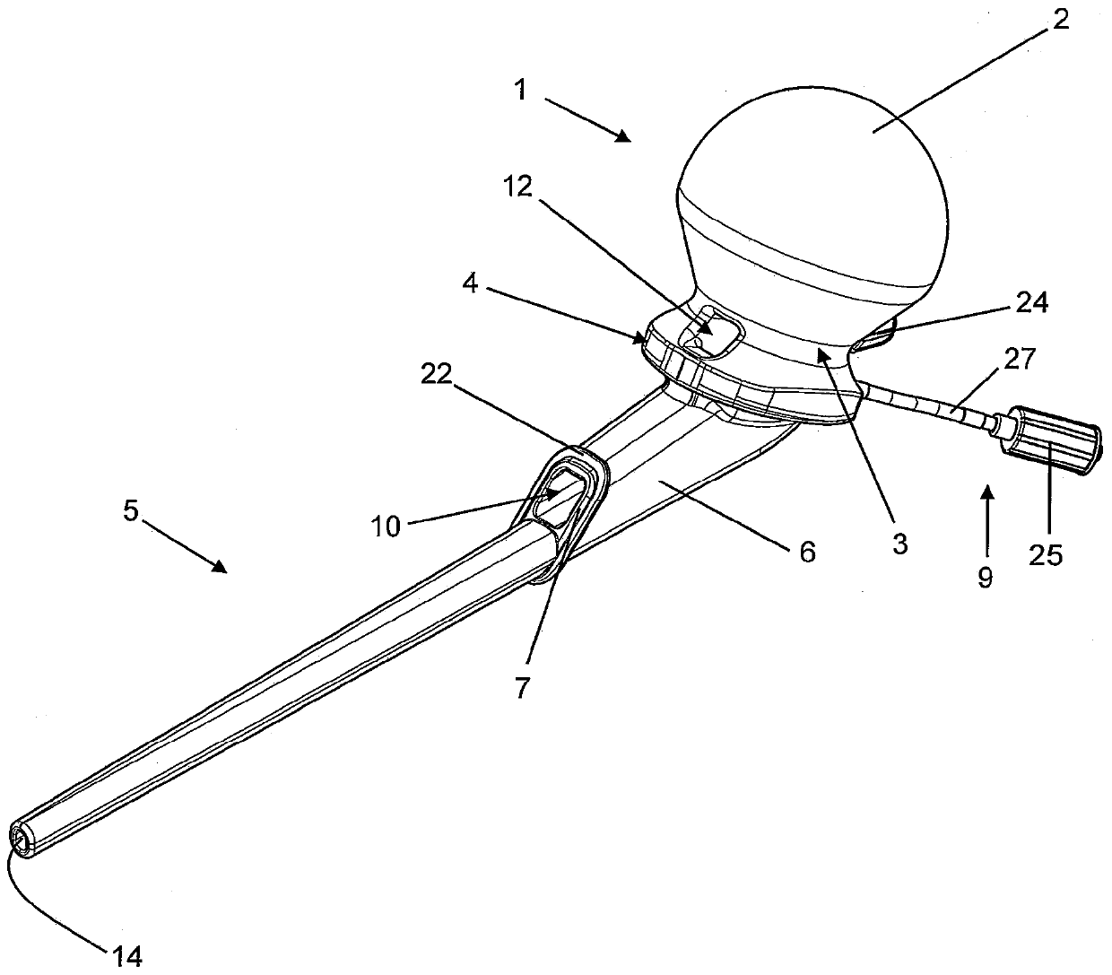 Femoral hip joint spacer with irrigation device