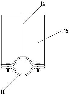 Reinforcing device for high-span portion of combined framework