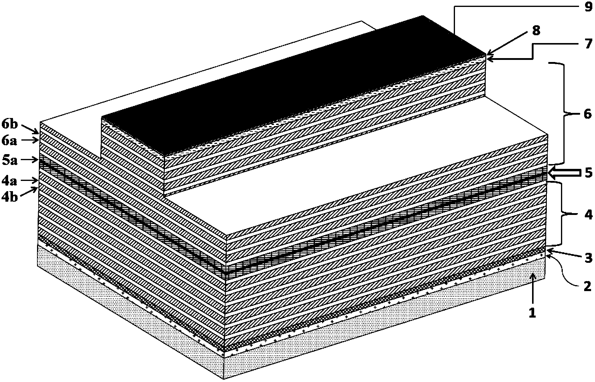 Bragg reflection waveguide double-beam laser and application method thereof