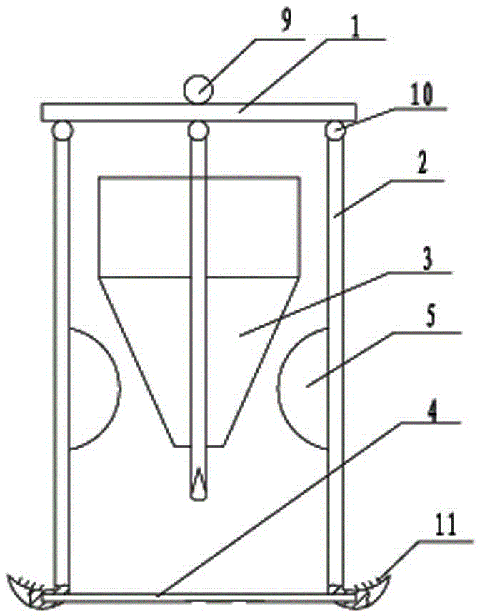 A device for removing well pipes from waste water wells