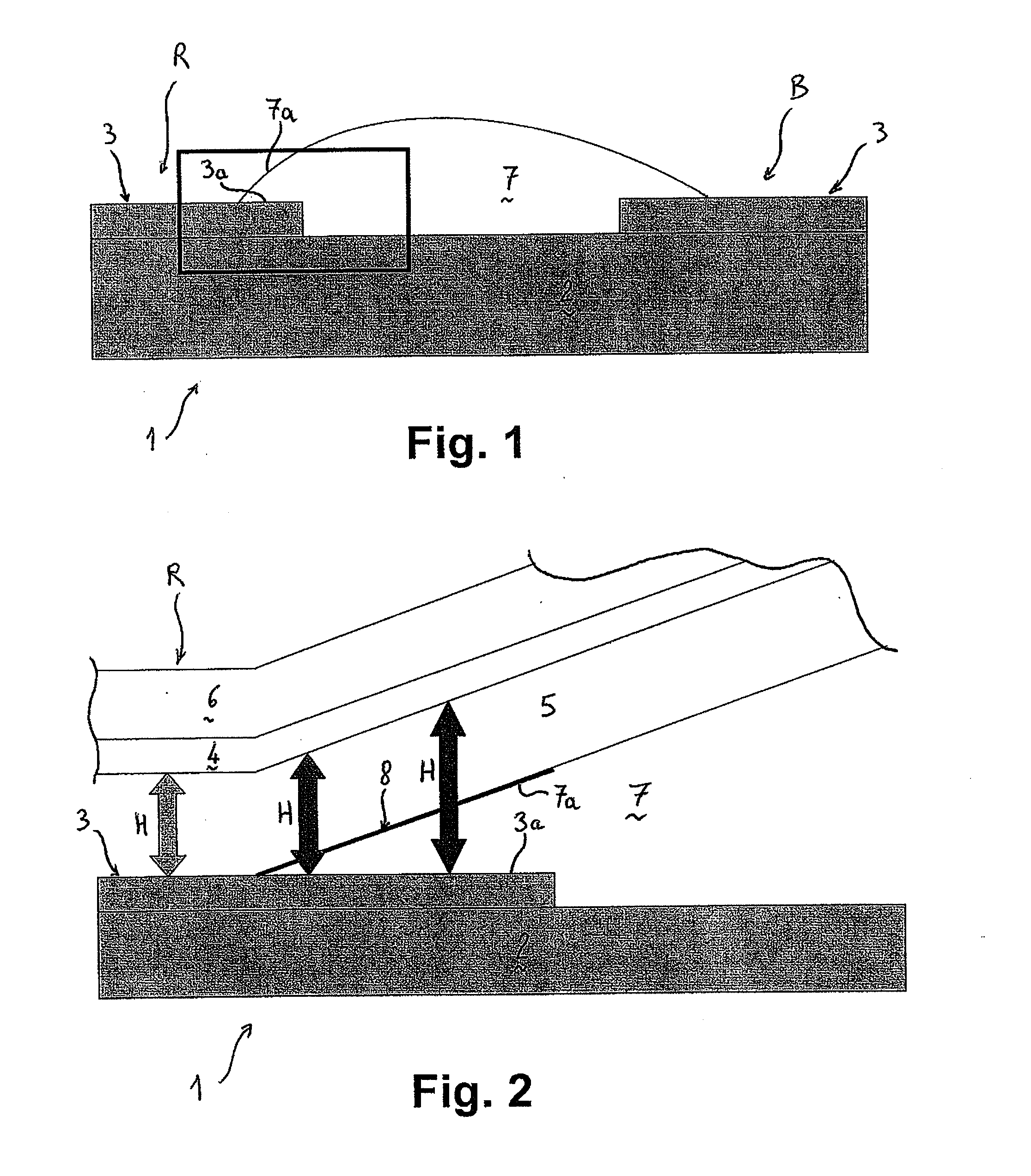 Electronic Display Device Having An Electroluminescent Screen and Its Fabrication Process