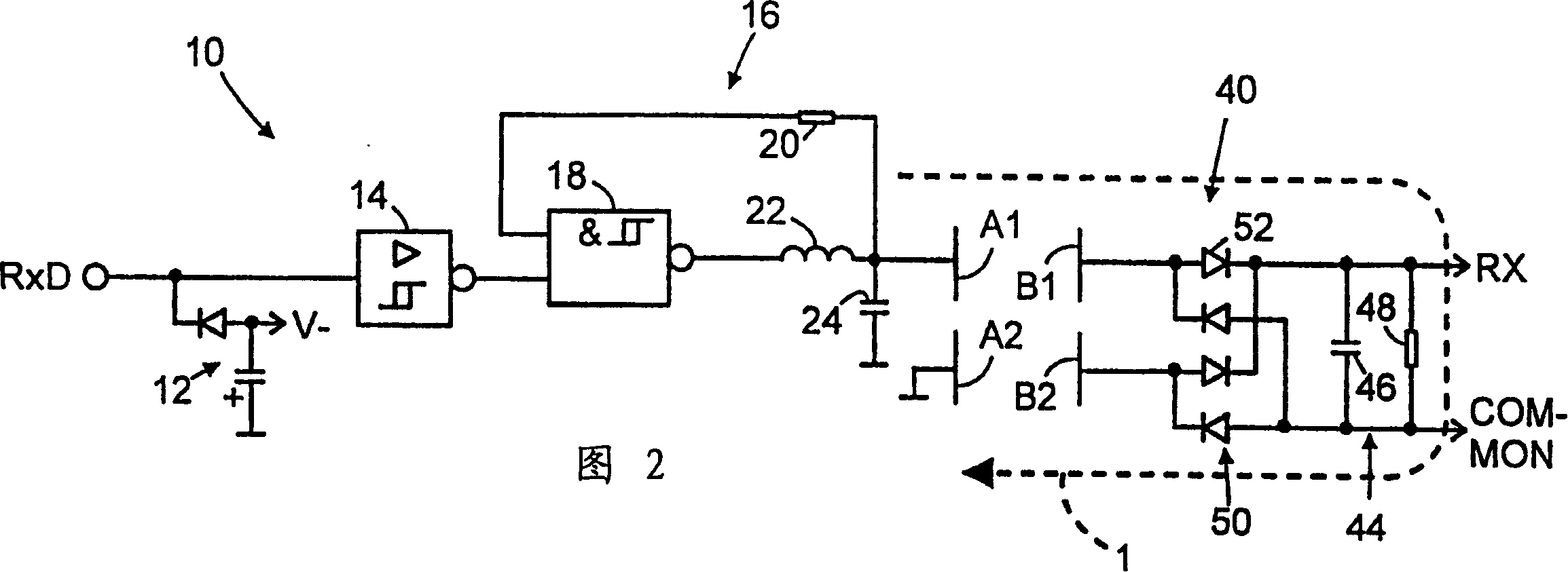 System for wireless, bi-directional transfer of electric signals