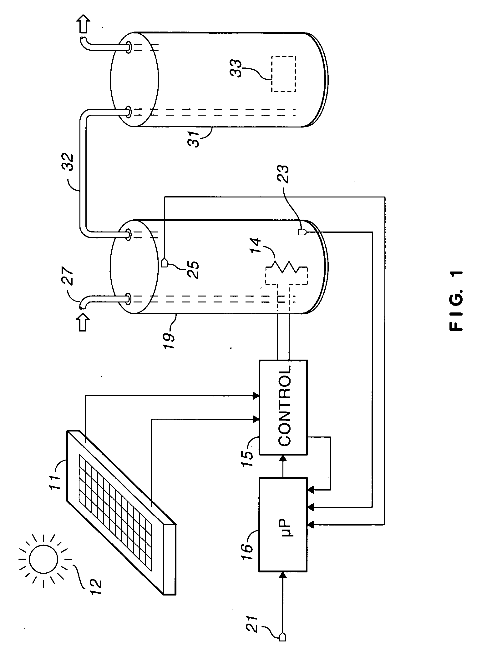 Energy storage for PV water heater