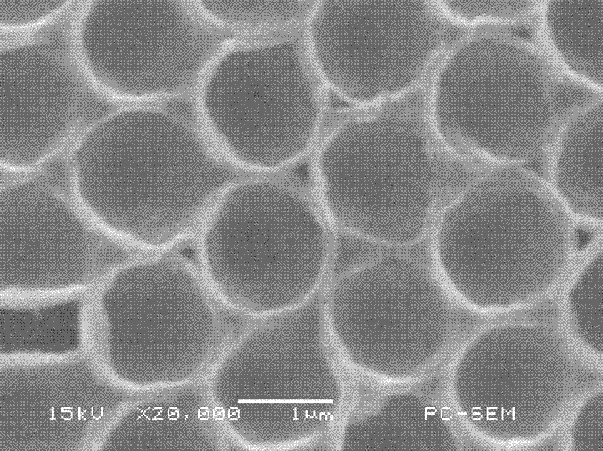 Method for preparing zno film with hierarchical structure porous array by electrodeposition method